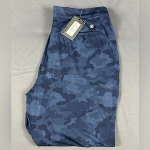 G/FORE G4 Womens Pants Drawstring Elastic Camo Print Large Blue